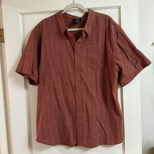 Sherpa Rust Red Short Sleeve Button-Up Shirt